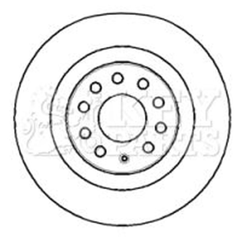 Key Parts 2 x Vented Front Brake Discs KBD4383