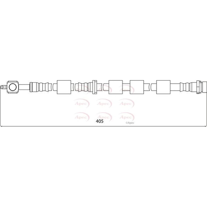Apec Brake Hydraulic Hose Line Front Right HOS4144