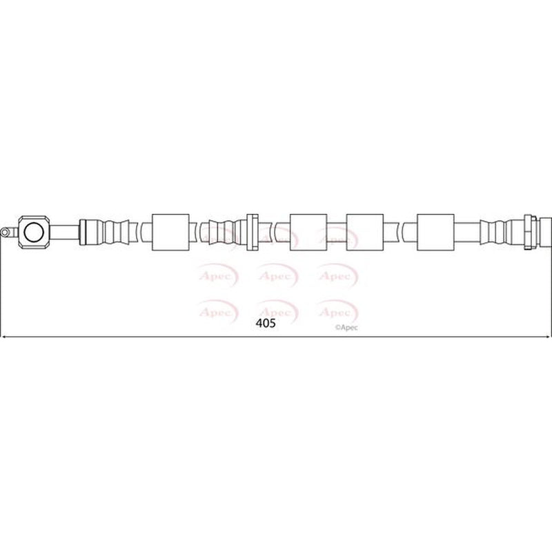 Apec Brake Hydraulic Hose Line Front Right HOS4144