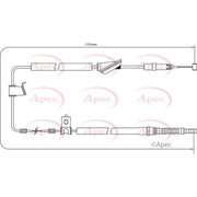 Apec Handbrake Cable Left Rear CAB1207