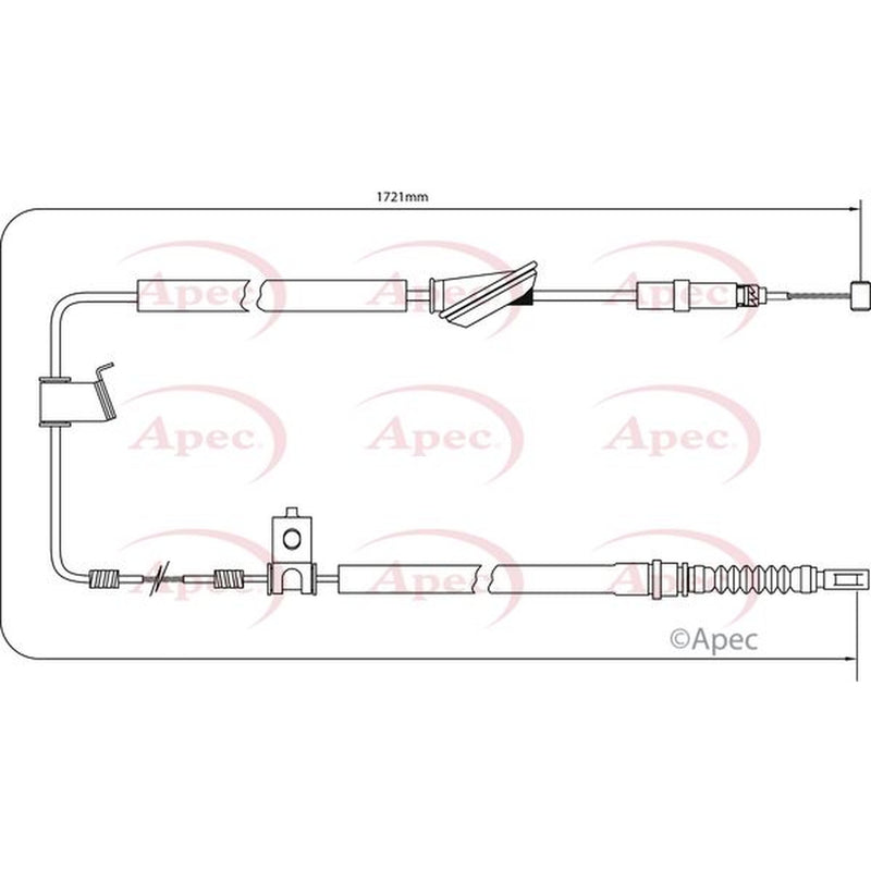 Apec Handbrake Cable Left Rear CAB1207