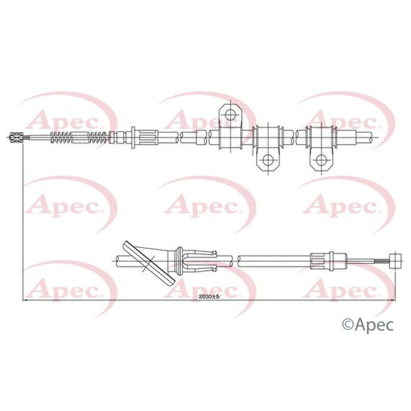 Apec Handbrake Cable Right Rear CAB1562