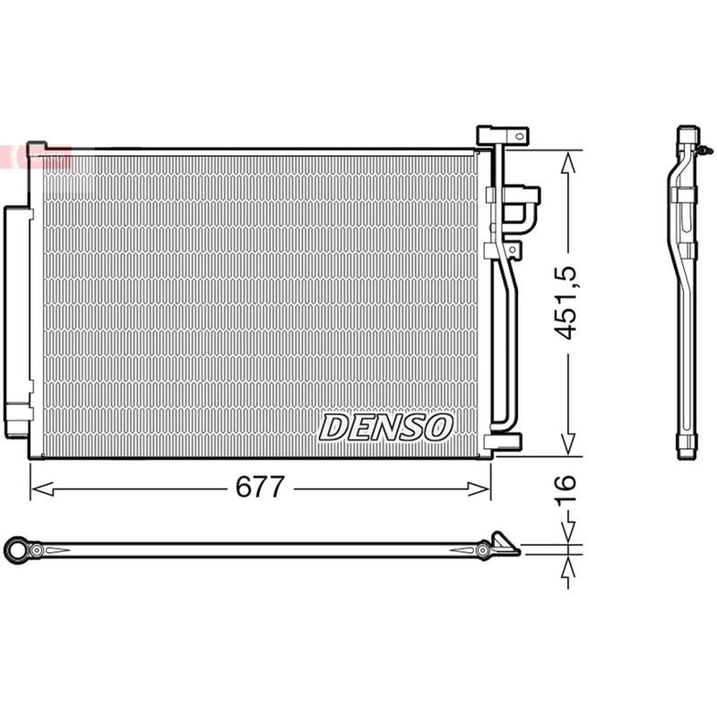 Denso Air Conditioning Condenser DCN20040