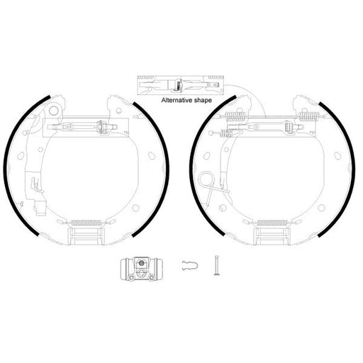 Mintex Brake Shoe Set Axle Kit MSP286