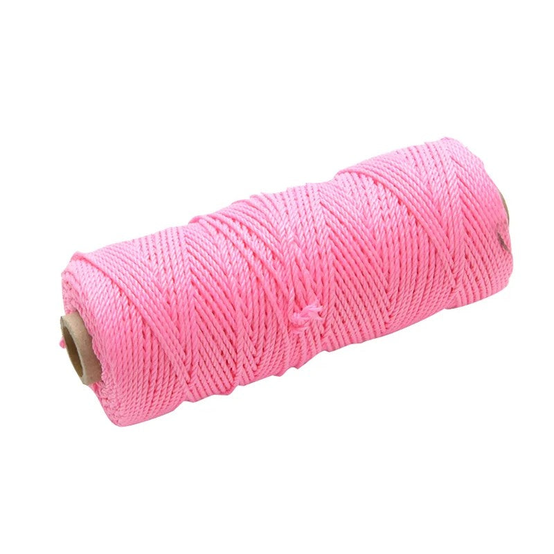 Faithfull Hi-Vis Nylon Brick Line 100m (330ft) Pink - FAIBLHVP