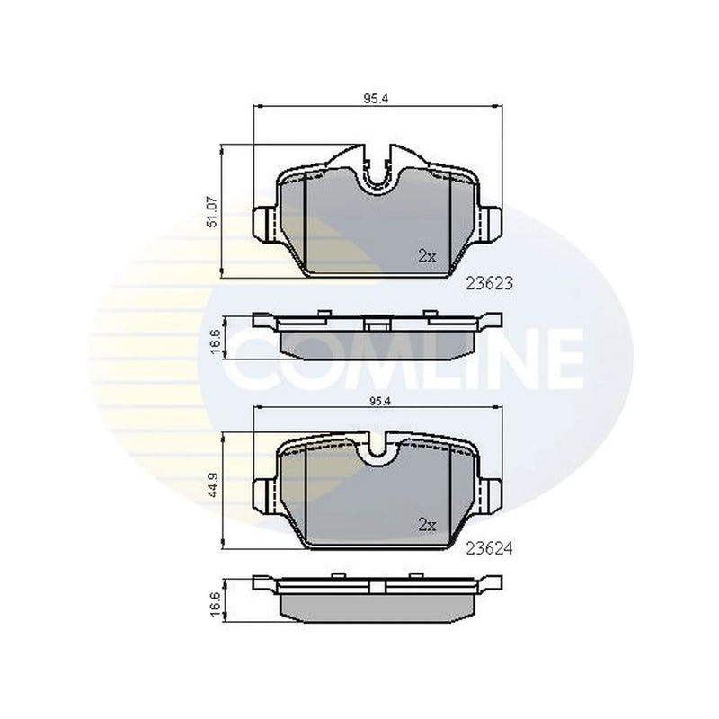 Comline 4 x Rear Brake Pad Set CBP01710