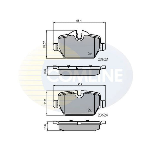 Comline 4 x Rear Brake Pad Set CBP01710