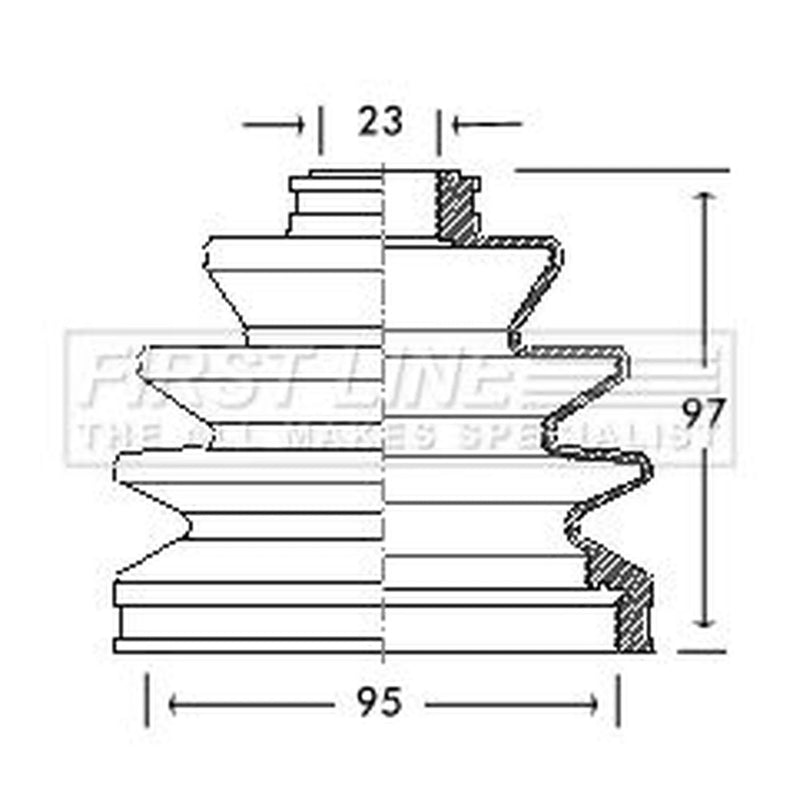 First Line Drive Shaft Bellow Kit Front Left FCB2063