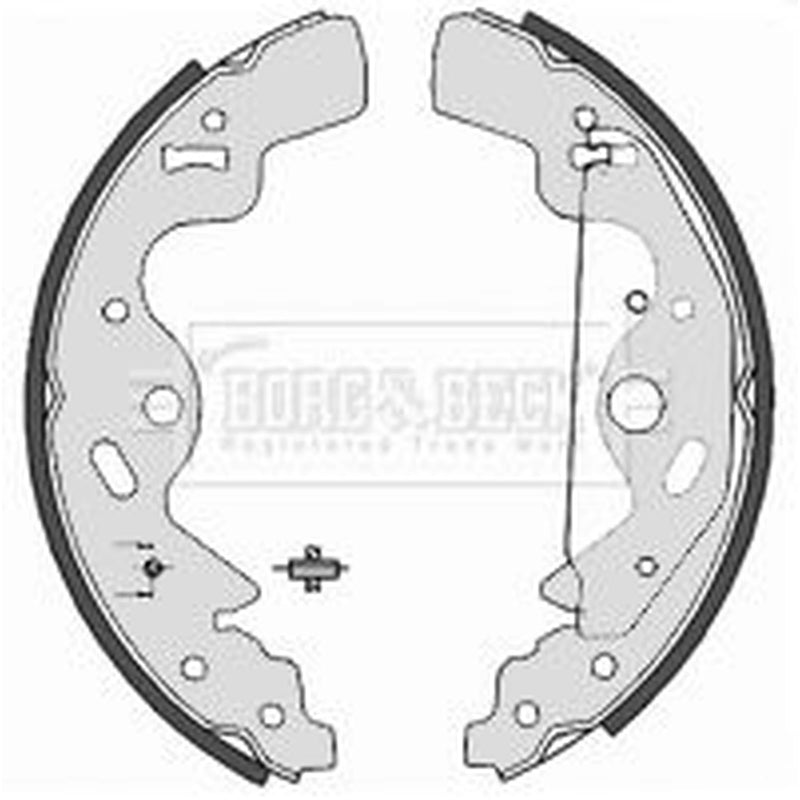 Borg & Beck Brake Shoe Set Axle Kit BBS6357