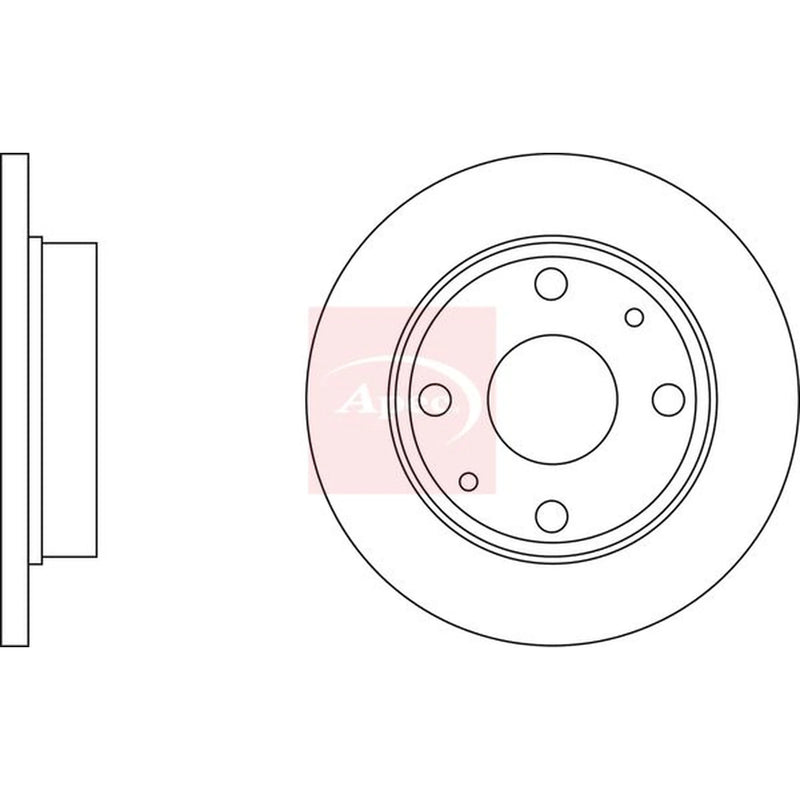 Apec 2 x Solid Front Brake Discs DSK2047