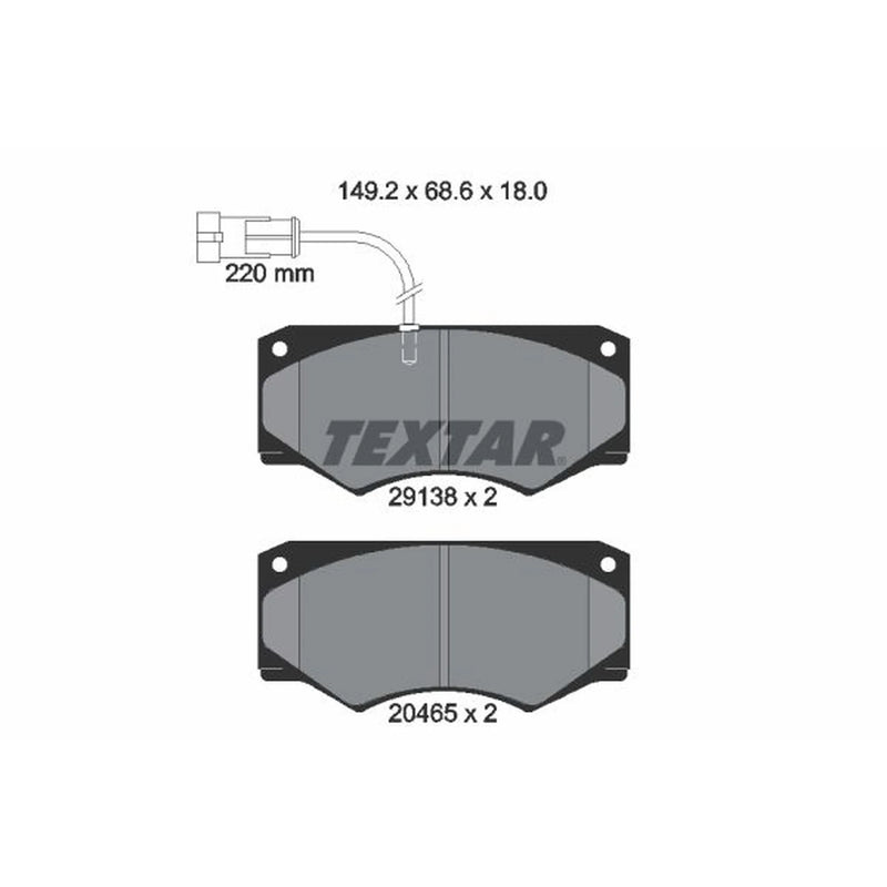 Textar Front Brake Pad Set 2913801