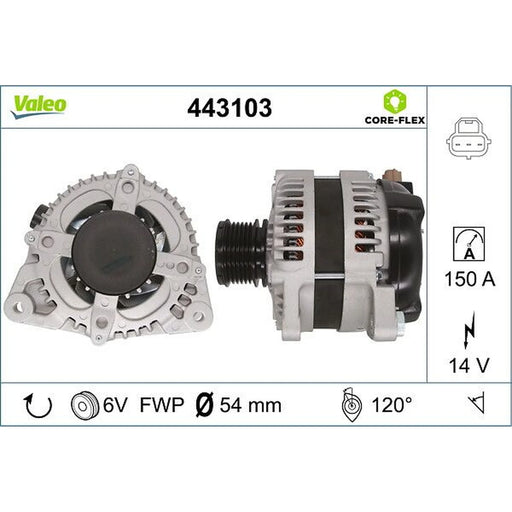 Valeo Car Alternator 12V 443103