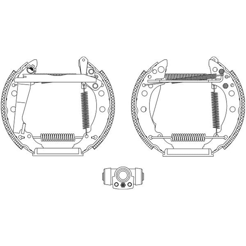 Mintex Brake Shoe Set Axle Kit MSP049