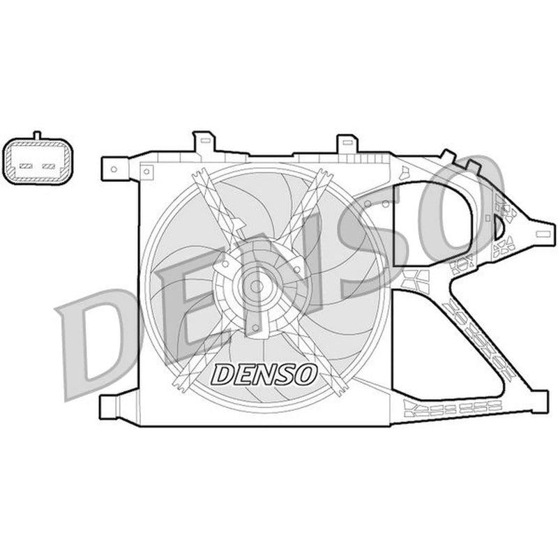 Denso Engine Cooling Fan DER20016