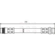 Apec Brake Hydraulic Hose Line Rear HOS3475