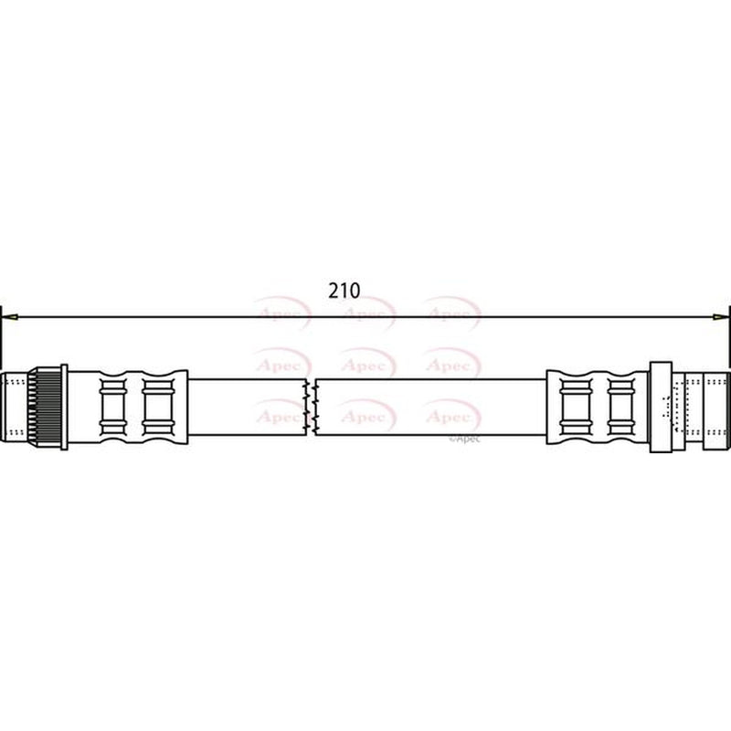 Apec Brake Hydraulic Hose Line Rear HOS3475
