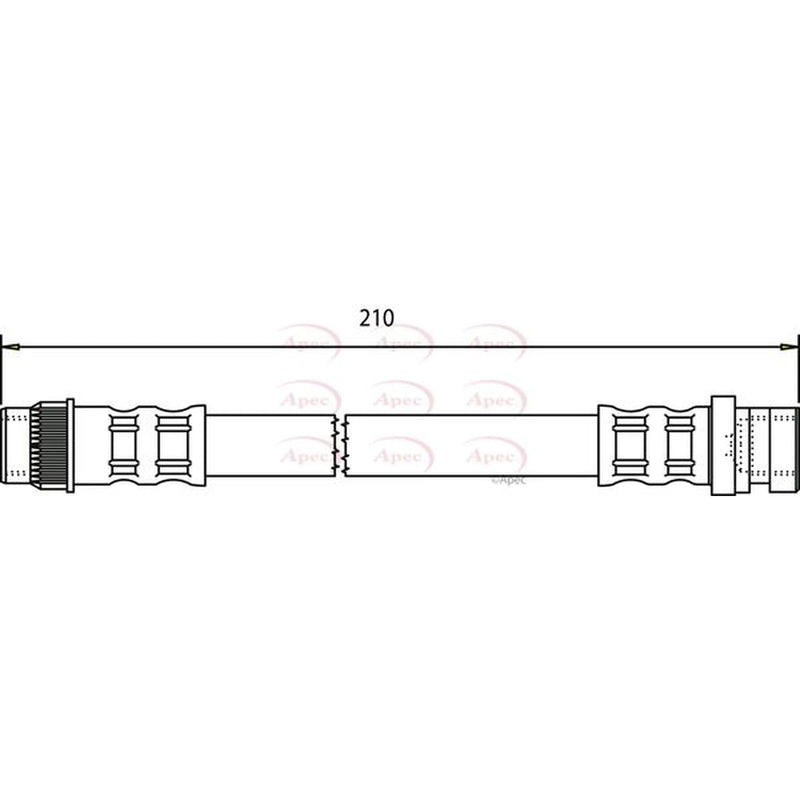 Apec Brake Hydraulic Hose Line Rear HOS3475