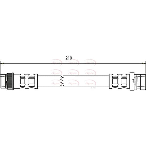 Apec Brake Hydraulic Hose Line Rear HOS3475
