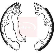 Apec Brake Shoe Set Axle Kit SHU584
