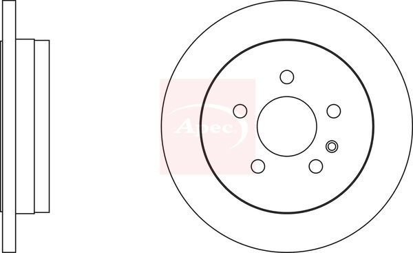 Apec 2 x Brake Disc Set Solid