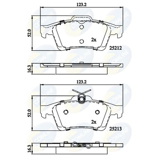 Comline 4 x Rear Brake Pad Set CBP01629