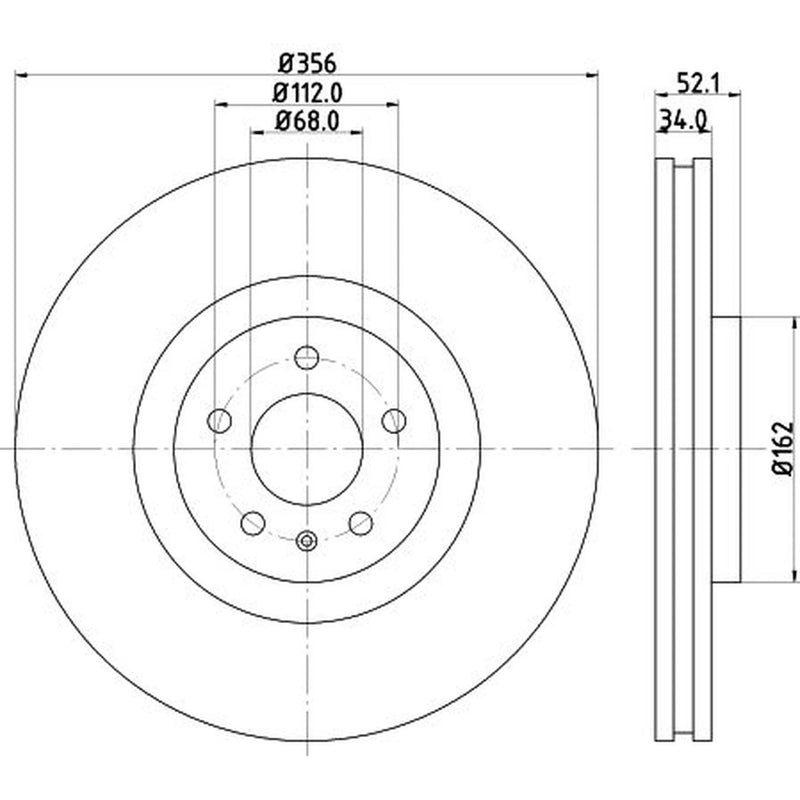 DON 2 x Internally Vented Front Brake Discs PCD13951