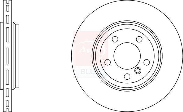 Apec 2 x Brake Disc Set Vented
