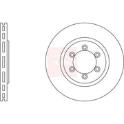 Apec 2 x Vented Front Brake Discs DSK2512