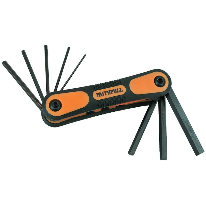 Faithfull Metric Folding Hexagon Key Set, 8 Piece - FAIHKSF8M