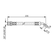 Bosch Brake Hydraulic Hose Line Rear 1 987 476 207