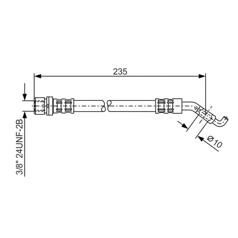 Bosch Brake Hydraulic Hose Line Rear 1 987 476 207