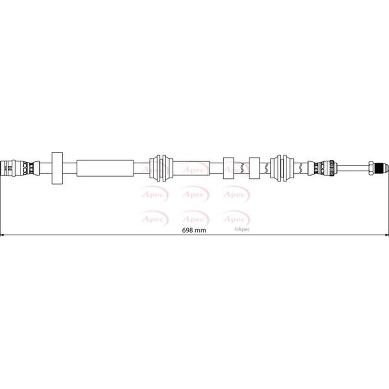 Apec Brake Hydraulic Hose Line Front HOS4190