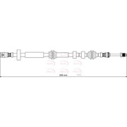 Apec Brake Hydraulic Hose Line Front HOS4190