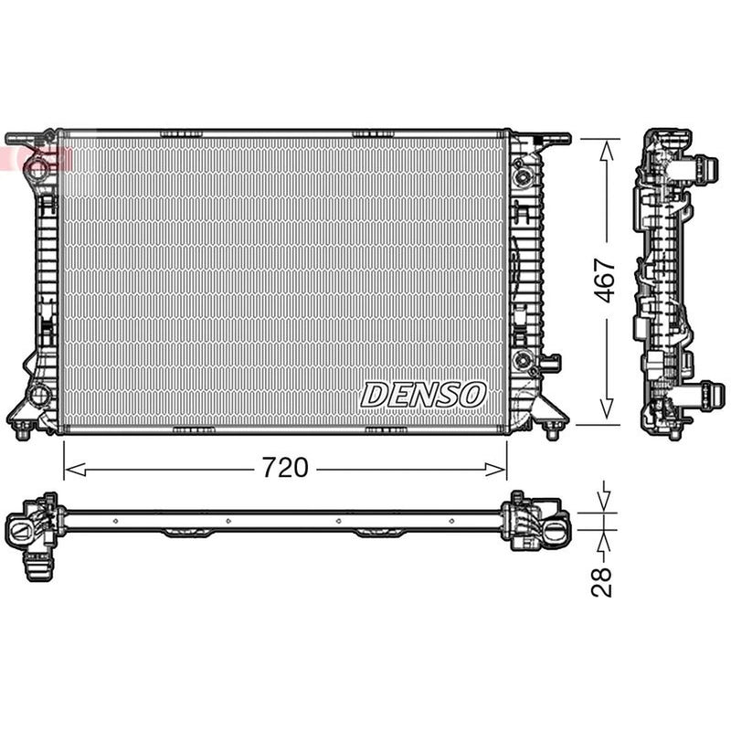 Denso Engine Radiator DRM02021