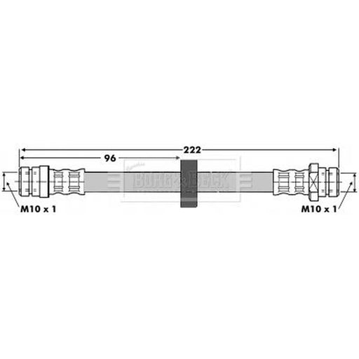 Borg & Beck Brake Hydraulic Hose Line Rear Left BBH6658