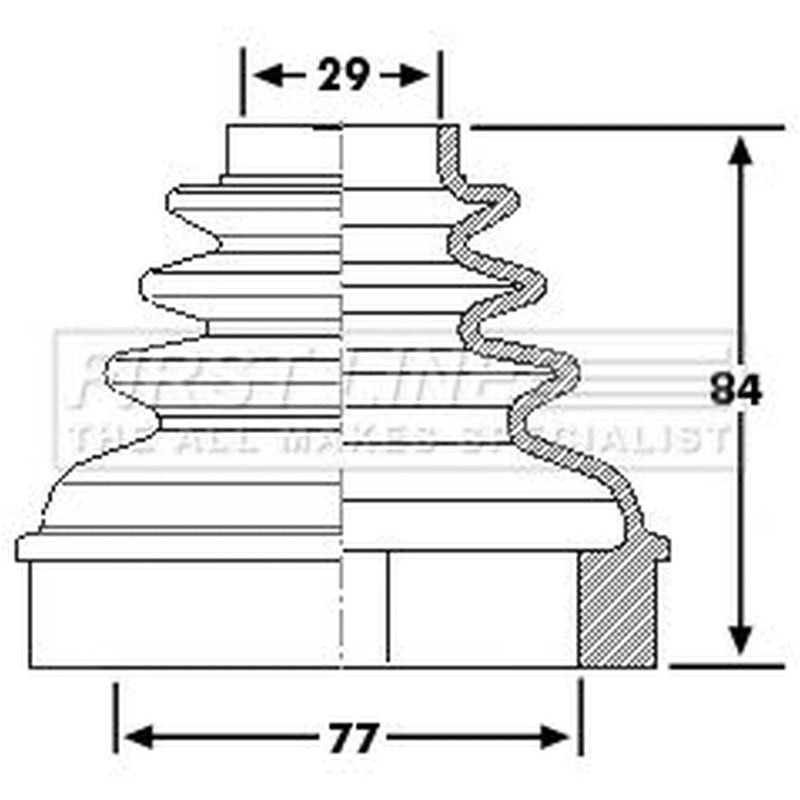 First Line Drive Shaft Bellow Kit Front Left FCB6192