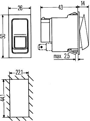 Hella 6RH 008 948-002 Switch
