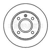 Borg & Beck 2 x Solid Front Brake Discs BBD4016