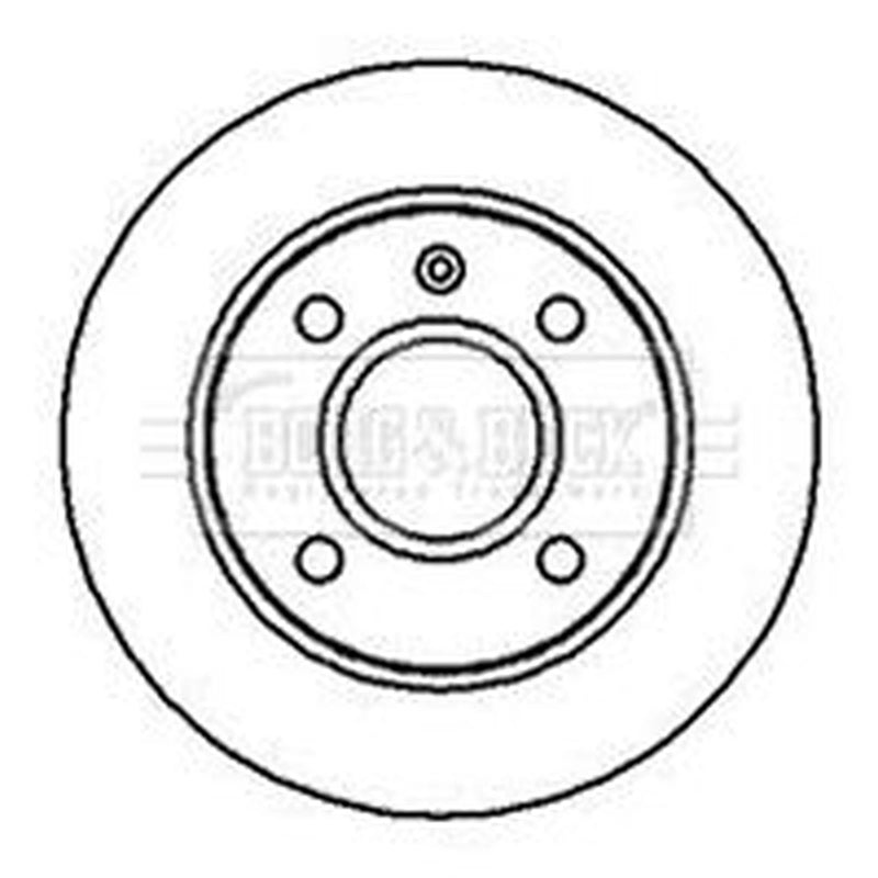 Borg & Beck 2 x Solid Front Brake Discs BBD4016