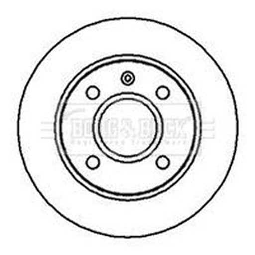 Borg & Beck 2 x Solid Front Brake Discs BBD4016