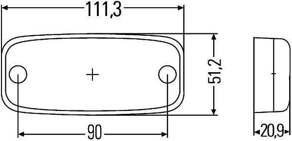 Hella 2PS 345 600-137 Side Marker Light