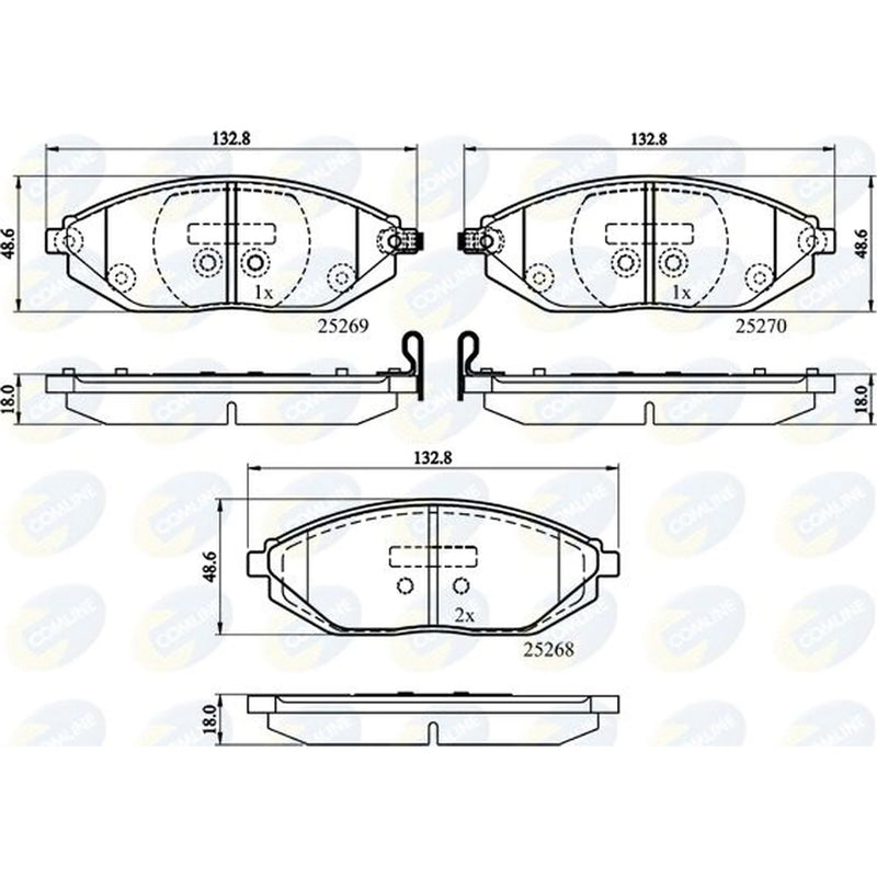 Comline 4 x Front Brake Pad Set CBP32150