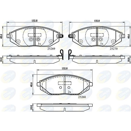 Comline 4 x Front Brake Pad Set CBP32150