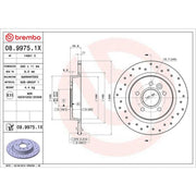 Brembo Xtra 2 x Perforated Rear Brake Discs 08.9975.1X