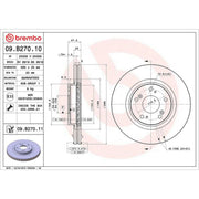 Brembo 2 x Front Brake Discs 09.B270.11
