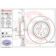 Brembo 2 x Internally Vented Rear Brake Discs 09.N266.21