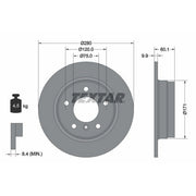 Textar 2 x Solid Rear Brake Discs 92055703