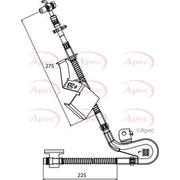 Apec Brake Hydraulic Hose Line Front Left HOS3938