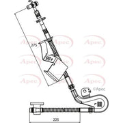 Apec Brake Hydraulic Hose Line Front Left HOS3938