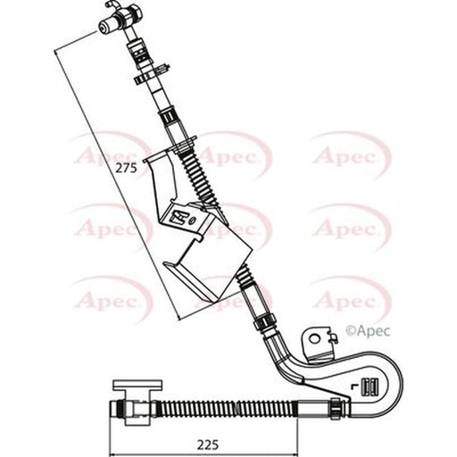 Apec Brake Hydraulic Hose Line Front Left HOS3938